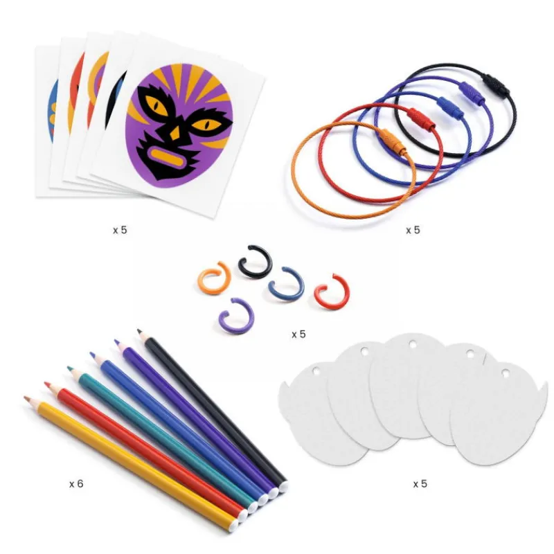 Djeco Artistic Plastic "Porte-clefs Catcheurs" 9486<Enfant Artistic Djeco | Bricolage Enfant