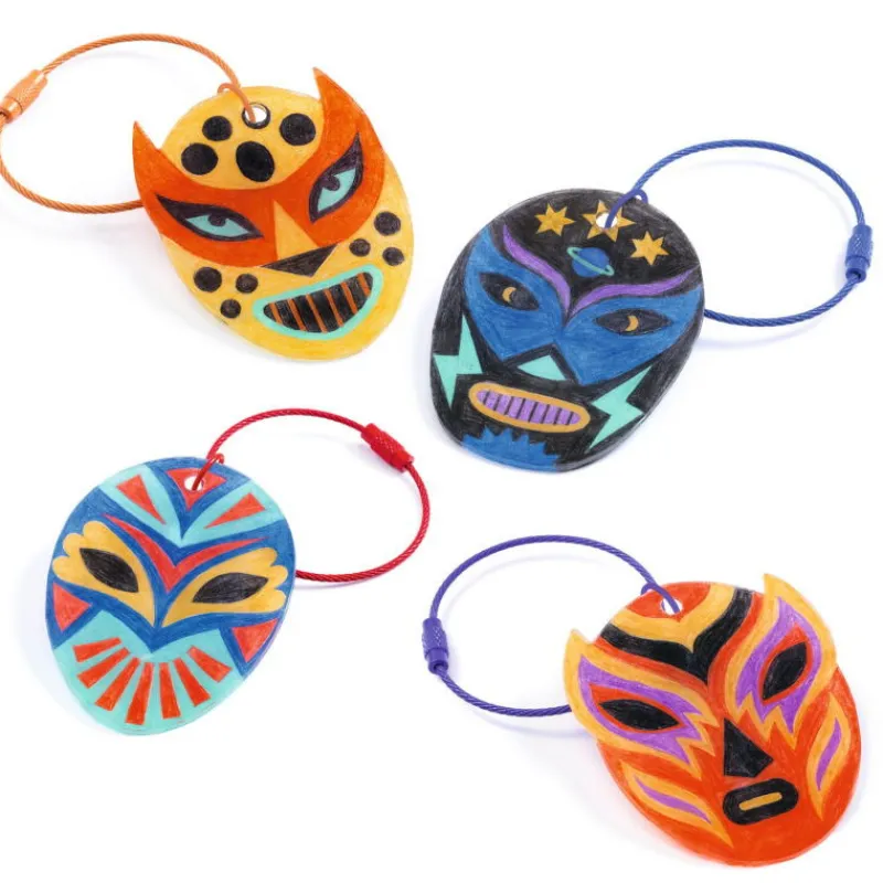 Djeco Artistic Plastic "Porte-clefs Catcheurs" 9486<Enfant Artistic Djeco | Bricolage Enfant