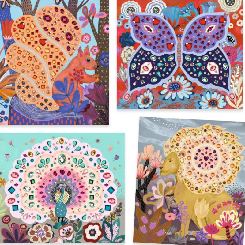 Djeco Artistic Strass "Beautés sauvages" 9432<Enfant Artistic Djeco | Autocollants Et Décalcomanies