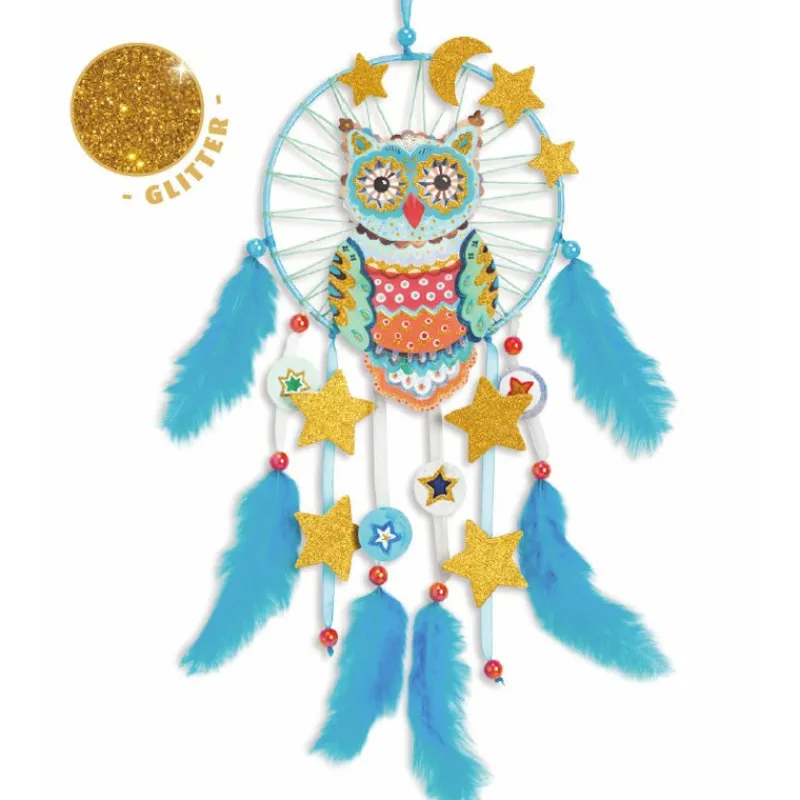 Djeco Attrape-rêve à créer "Golden chouette" DIY 7961<Enfant Bricolage Enfant