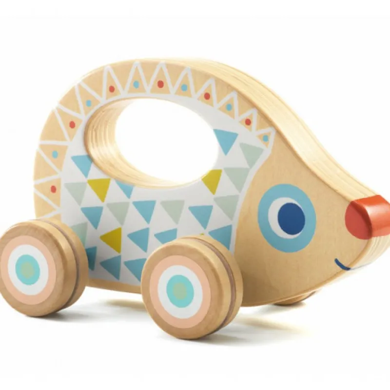 Djeco BabyRouli, hérisson à roulettes 6106< Jouets À Tirer, À Pousser
