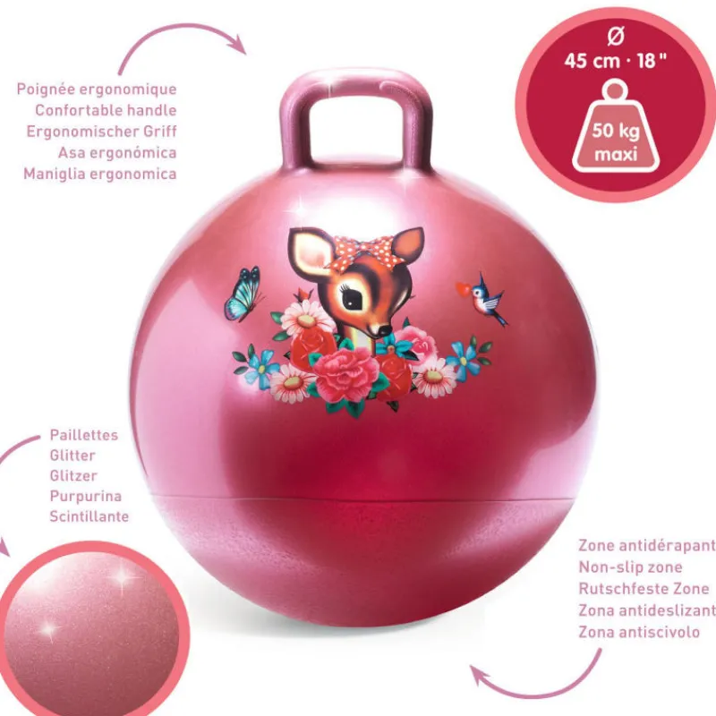 Djeco Ballon sauteur 'Jumpa Fiona' 0185< Jouets De Plein Air