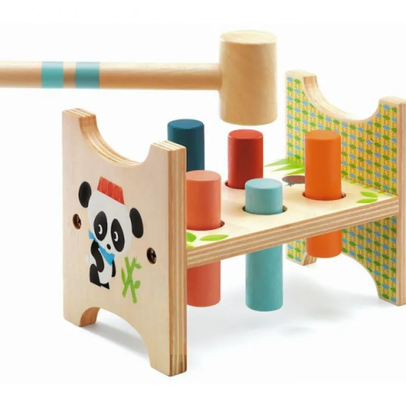 Djeco Banc à marteler 'Junzo Taptap' 6441< Jouets Cubes En Bois | Jouets D'éveil, Hochets