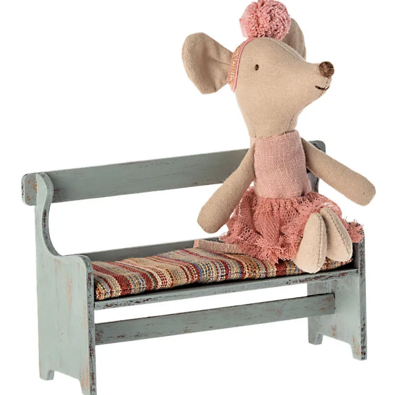 Maileg Banc en bois avec coussin pour souris< Maison De Poupées