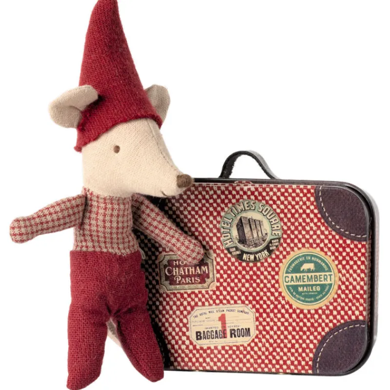Maileg Bébé souris de Noël dans sa valise -< Maison De Poupées