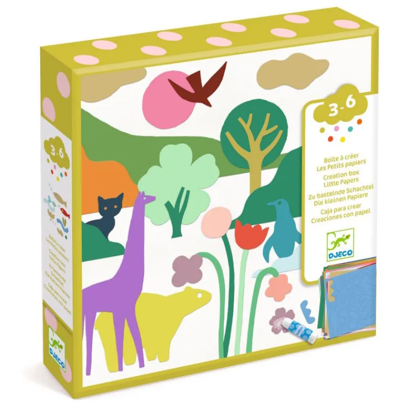 Djeco Boîte à créer - collage "Les petits papiers" 9019<Enfant Paper Toys | Bricolage Enfant