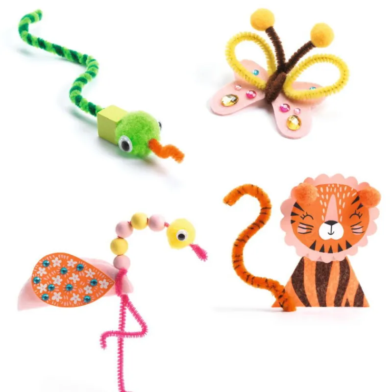Djeco Boîte à créer pour enfant "Animaux de la jungle" 9016<Enfant Perles Et Bijoux | Bricolage Enfant