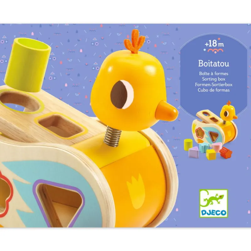 Djeco Boîte à formes 'Boitatou' 6325< Jouets Cubes En Bois | Jouets À Encastrer, Empiler