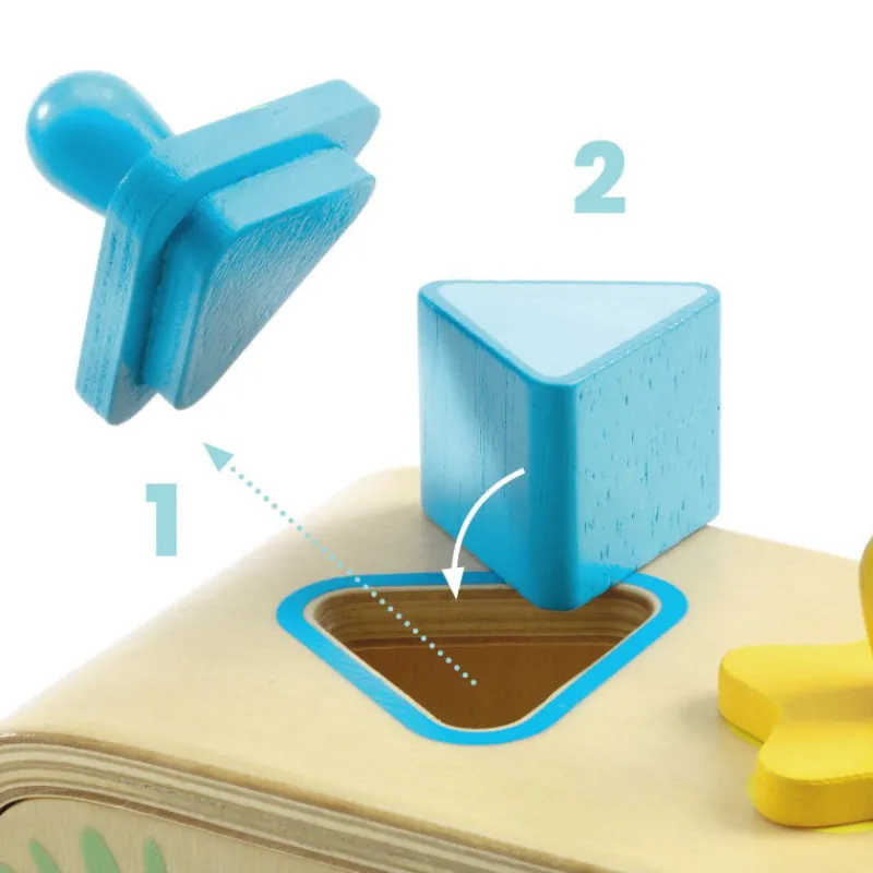 Djeco Boîte à formes "Multi Boita" 6292< Jouets Cubes En Bois | Jouets À Encastrer, Empiler