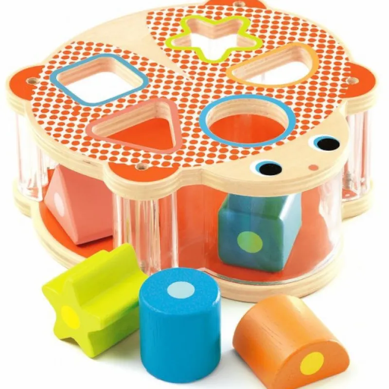 Djeco Boîte à formes 'Tuvoitou' 6413< Jouets Cubes En Bois | Jouets À Encastrer, Empiler