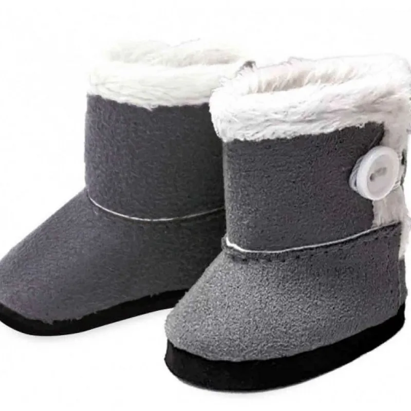 Petitcollin Bottes grises pour poupées de 28 cm< Poupées, Peluches