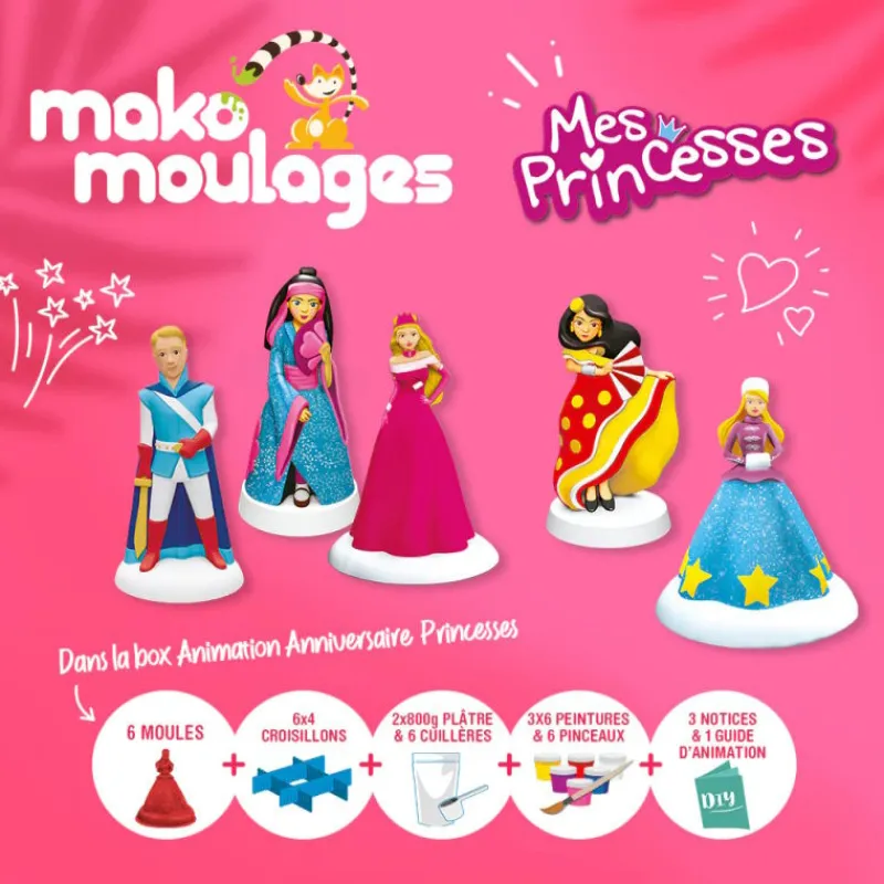 Mako moulages Box animation anniversaire "Mes princesses" 39075< Mako Moulages Figurines Et Déco | Mako Moulages