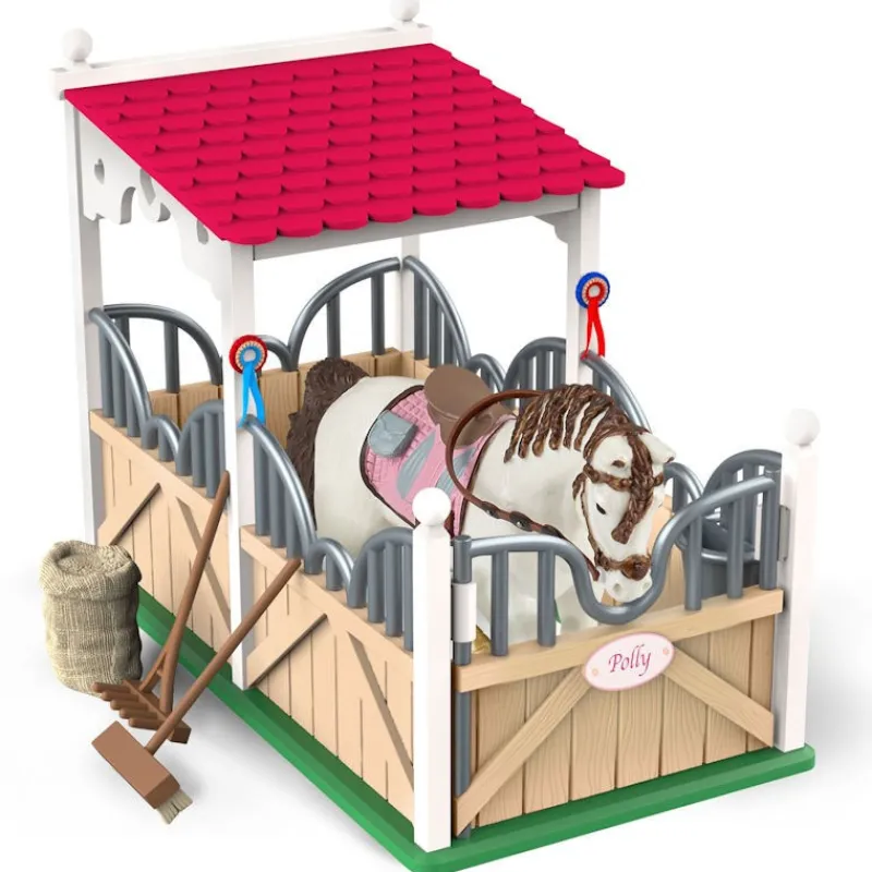 Papo Box pour cheval avec accessoires 60117< Ferme En Bois, Centre Équestre Et Zoo | Figurines Papo