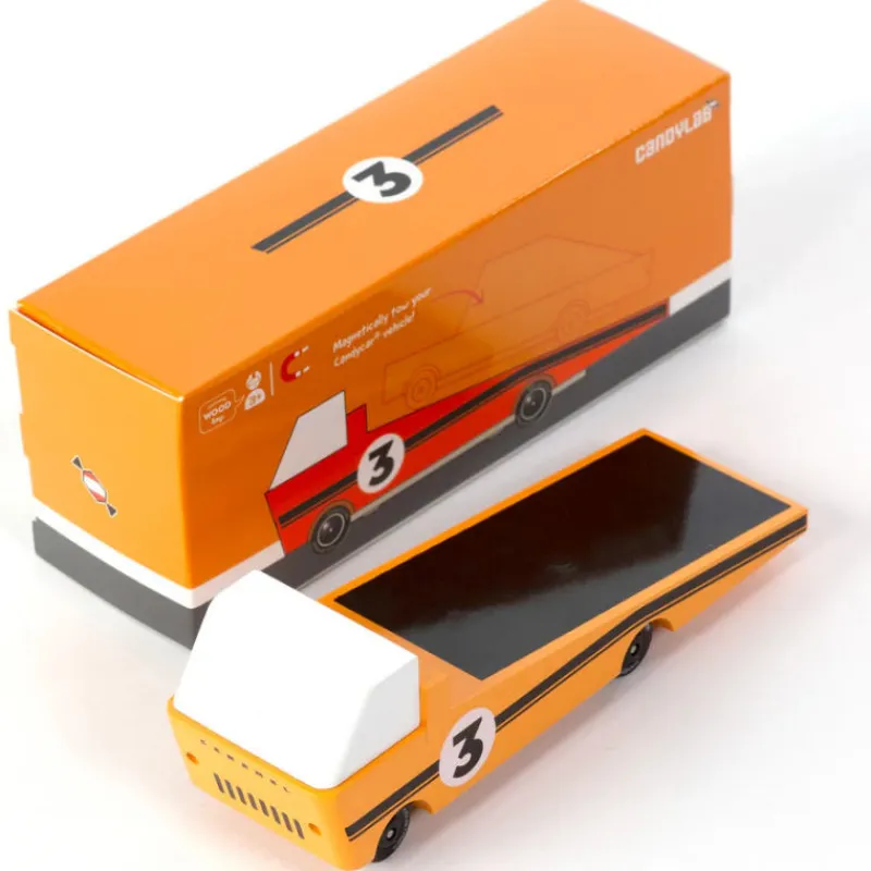 Candylab TOYS Camion transporteur de voiture de course< Jouets Garage, Voitures