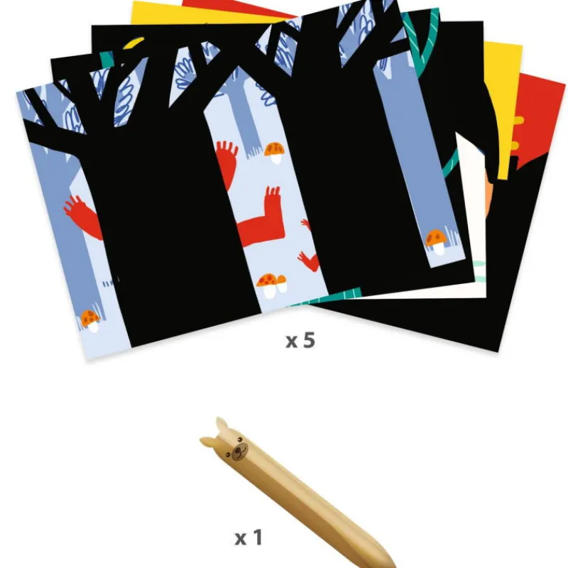 Djeco Cartes à gratter des tout-petits 'Animaux à découvrir' 0041< Cartes À Gratter