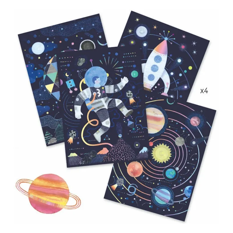 Djeco Cartes à gratter 'Mission cosmique' 9727< Cartes À Gratter
