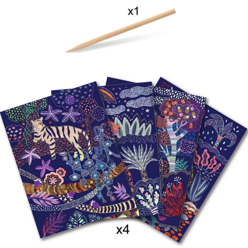 Djeco Cartes à gratter 'Nature luxuriante' 9728< Cartes À Gratter