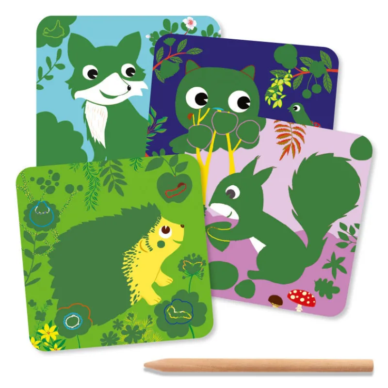 Djeco Cartes à gratter 'Petites bêtes' 9093< Cartes À Gratter