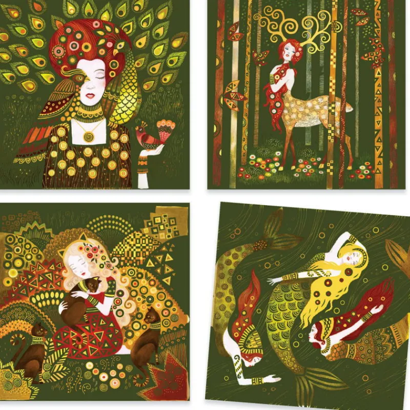 Djeco Cartes à gratter "Golden Muses" 9374 inspired by Gustav Klimt< Djeco Inspired By | Cartes À Gratter