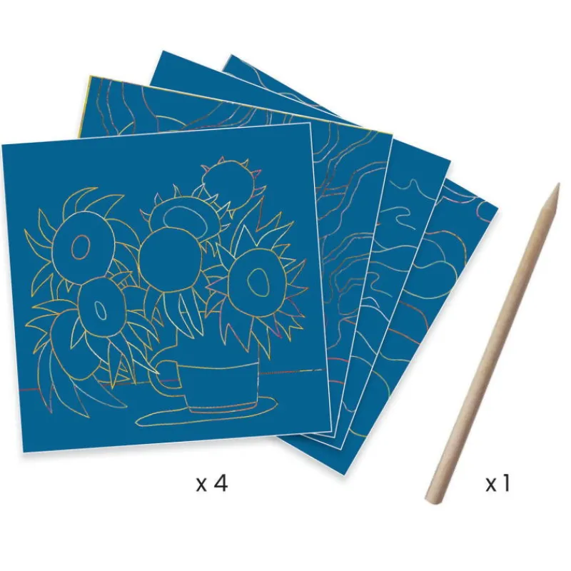 Djeco Cartes à gratter "Le Sud" 9378 inspired by Vincent Van Gogh< Djeco Inspired By | Cartes À Gratter