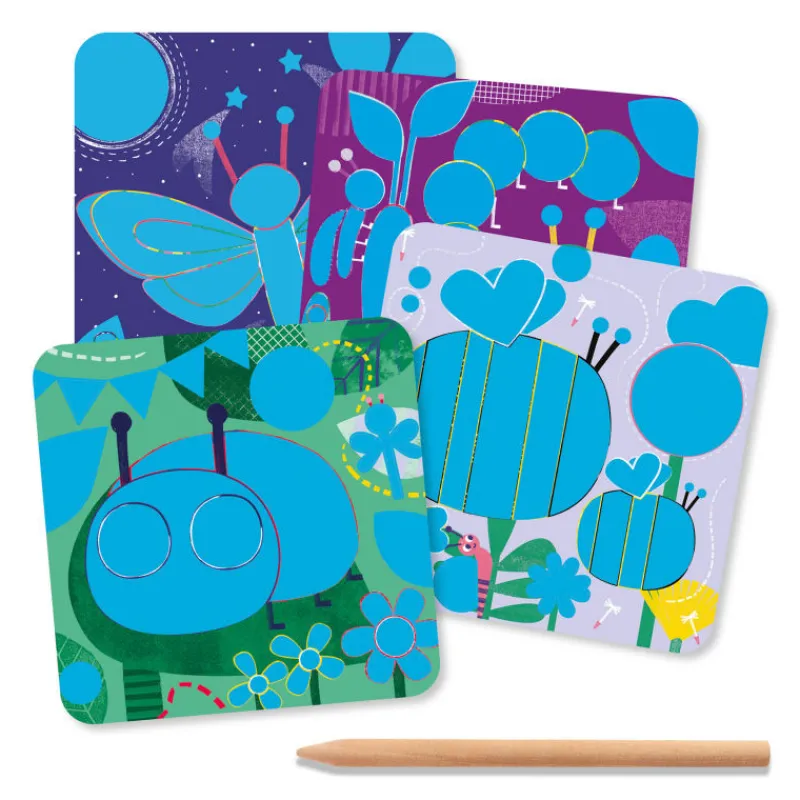 Djeco Cartes à gratter 'Toutes petites bêtes' 9092< Cartes À Gratter