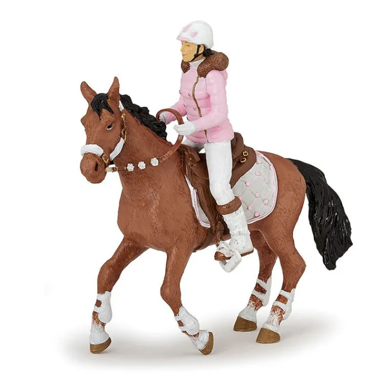 Papo Cavalière fashion hiver 52011< Figurines Papo | Ferme En Bois, Centre Équestre Et Zoo
