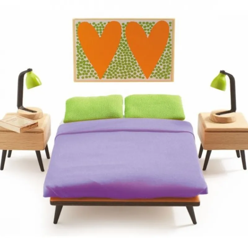Djeco chambre parents | maison de poupées< Maison De Poupées