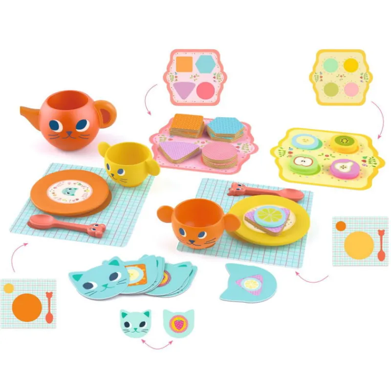 Djeco Chats gourmands, dinette 5504< Jouets Cuisine, Dînette