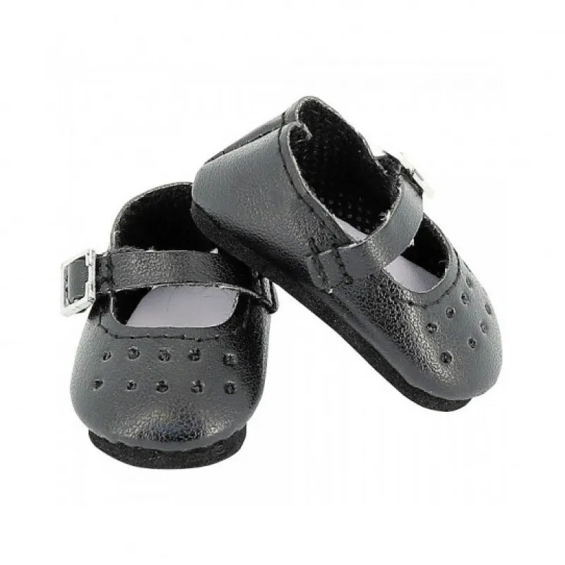 Petitcollin Chaussures noires à bride pour poupées de 34 cm< Poupées, Peluches