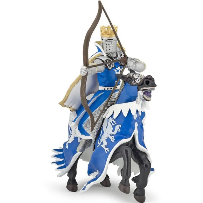 Papo Cheval du Roi au dragon bleu 39389< Figurines Papo | Château Fort En Bois