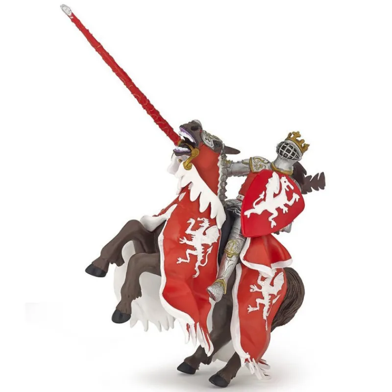 Papo Cheval du Roi au dragon rouge 39388< Château Fort En Bois | Figurines Papo