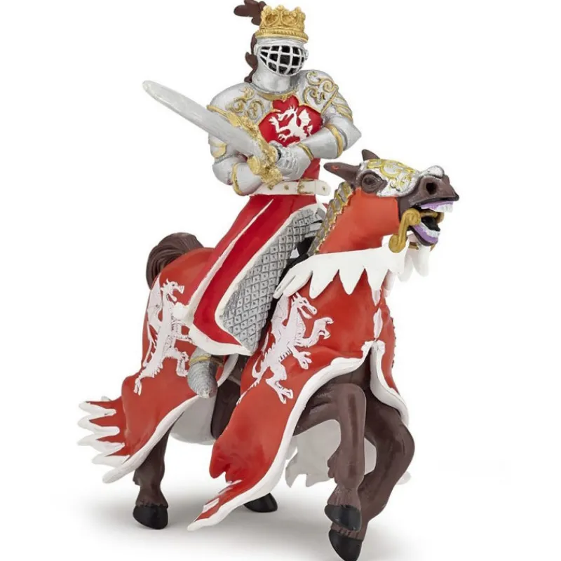 Papo Cheval du Roi au dragon rouge 39388< Château Fort En Bois | Figurines Papo