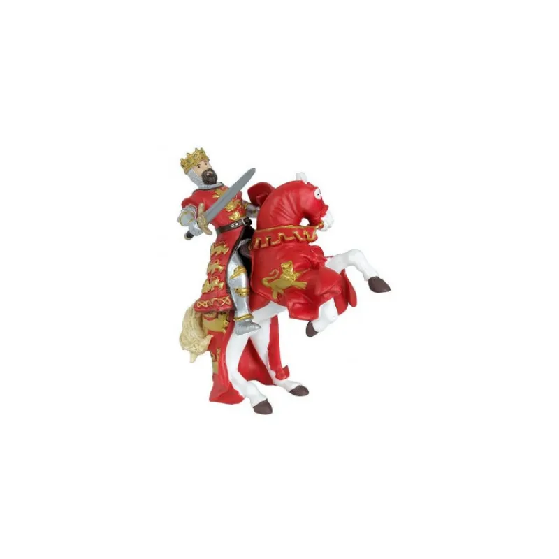 Papo Cheval du Roi Richard rouge, figurine 39340< Figurines Papo | Château Fort En Bois