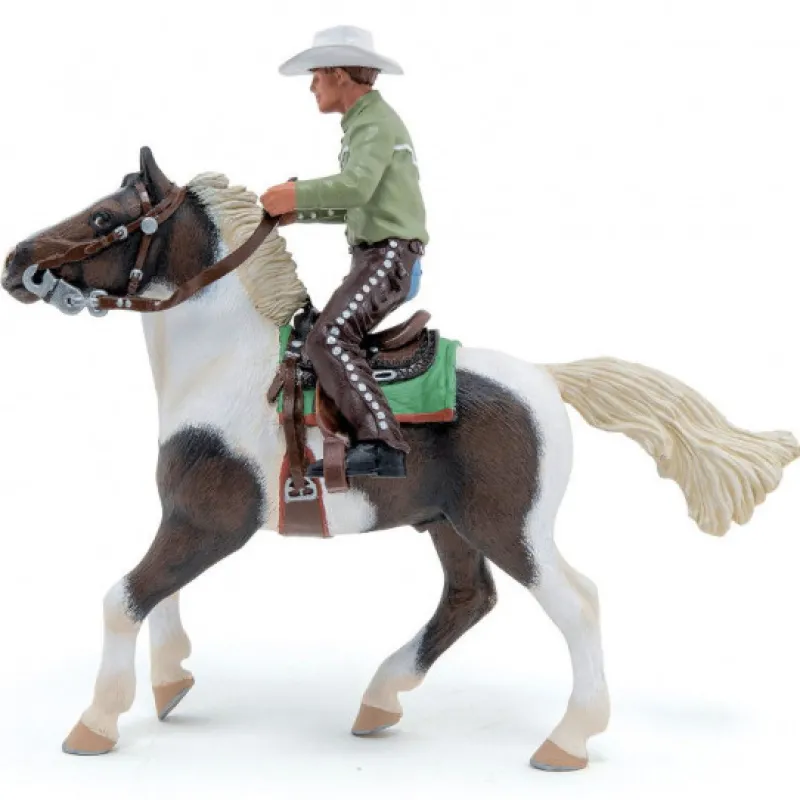 Papo Cheval western et son cavalier, figurine 51573< Figurines Papo | Ferme En Bois, Centre Équestre Et Zoo