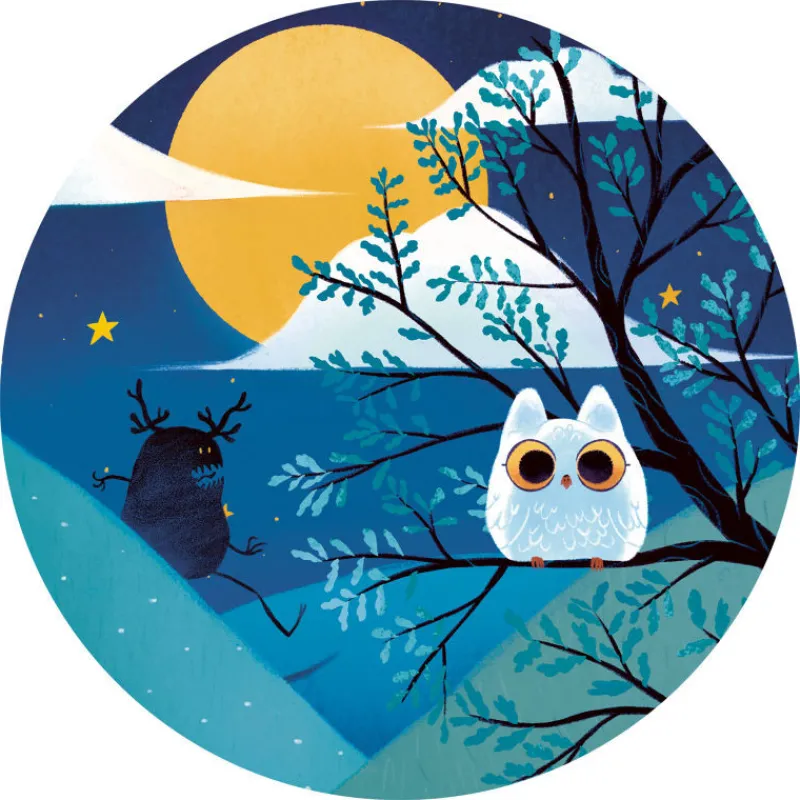 Djeco Chevalier de la pleine lune, puzzle 36 pcs silhouette 7237<Enfant Puzzle Djeco | Puzzles Dès 4 Ans, 36 Pcs