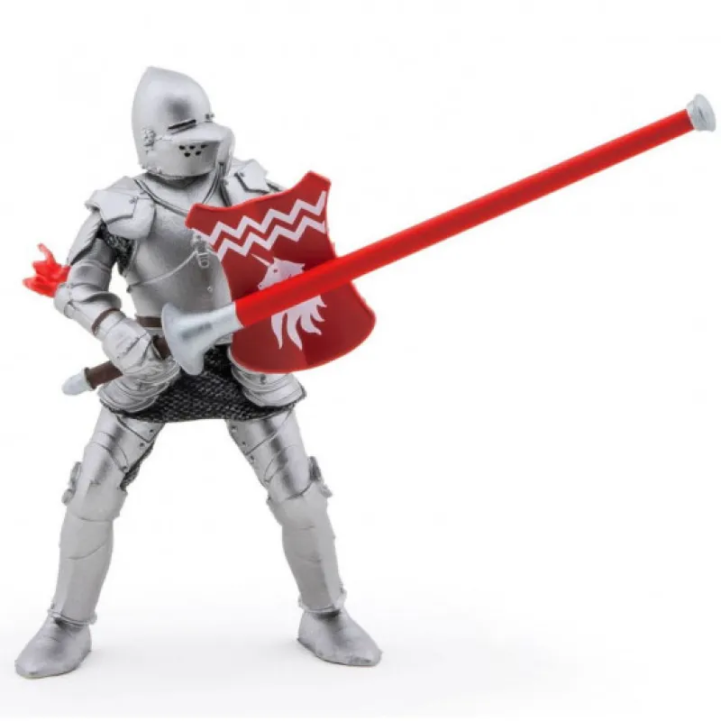 Papo Chevalier rouge à la lance, figurine 39782< Château Fort En Bois | Figurines Papo