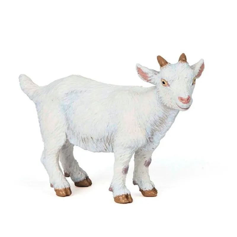 Papo Chevreau blanc, figurine 51146< Figurines Papo | Ferme En Bois, Centre Équestre Et Zoo