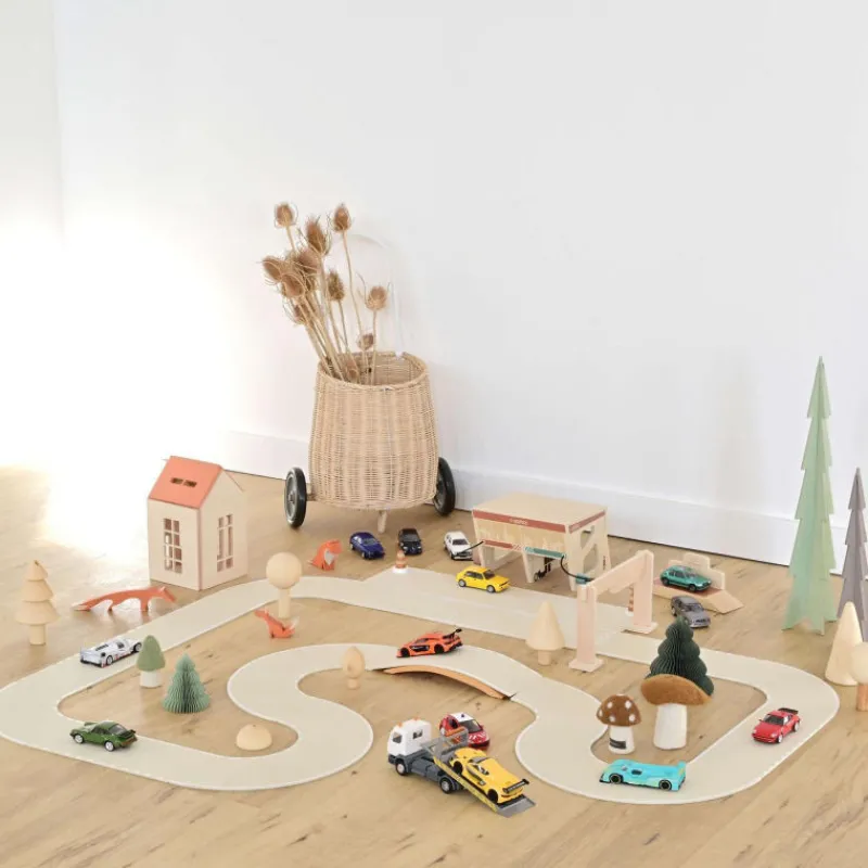 NOREV Circuit de course , coffret de routes 18 pcs< Jouets Garage, Voitures