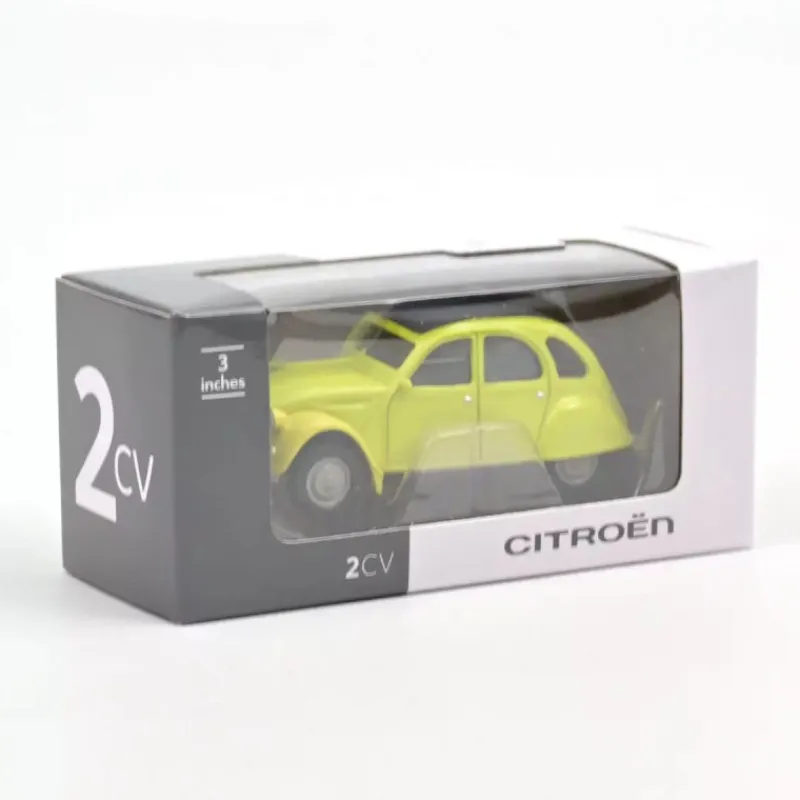 NOREV Citroën 2CV 1978 - Jaune Cédrat 1/54 - origines< Jouets Garage, Voitures