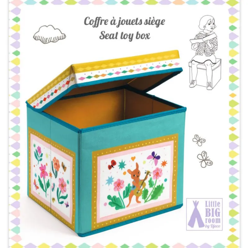 Djeco Coffre à jouets siège pour enfant "Roulotte" 4488<Enfant Little Big Room By Djeco | Décoration Enfants