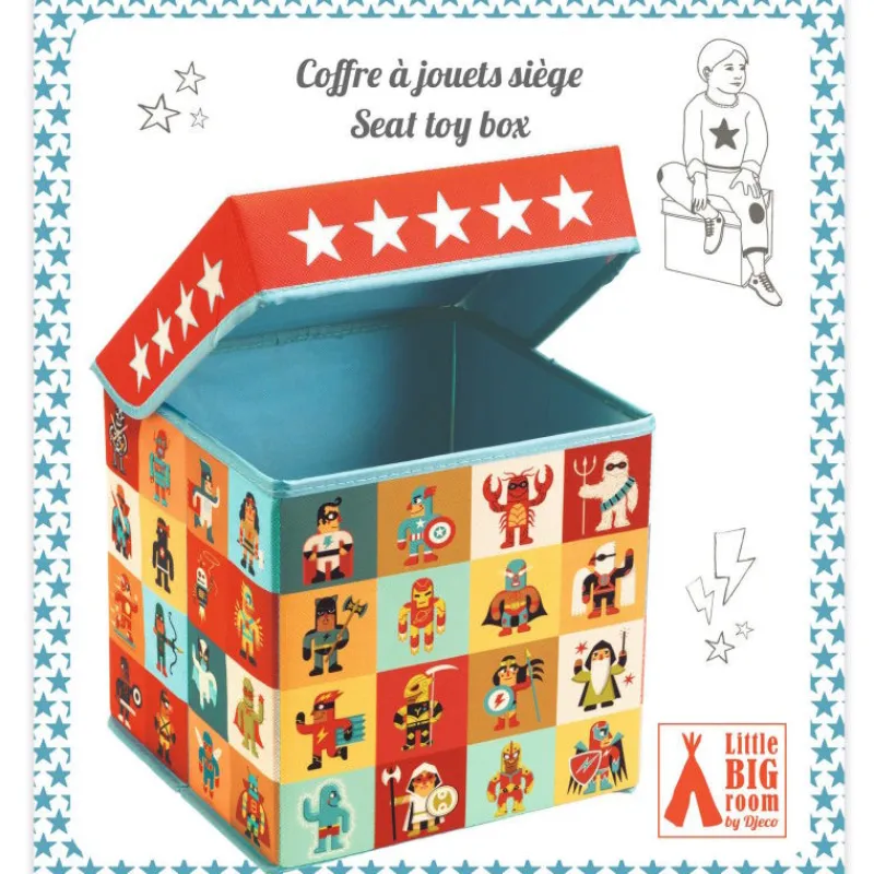 Djeco Coffre à jouets siège pour enfant "Stars" 4489<Enfant Little Big Room By Djeco | Décoration Enfants
