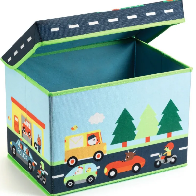 Djeco Coffre de rangement pour enfant "Circuit voitures" 4487<Enfant Little Big Room By Djeco | Décoration Enfants