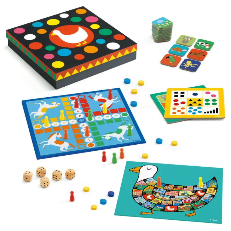 Djeco Coffret 12 jeux classiques adaptés aux petits 5218< Jeux De Société