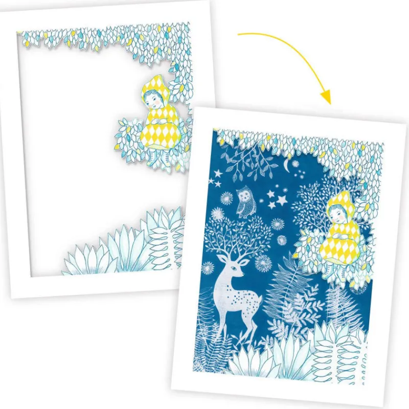 Djeco Coffret cyanotype "Au clair de la lune" 9342<Enfant Bricolage Enfant | Dessin, Peinture, Coloriage