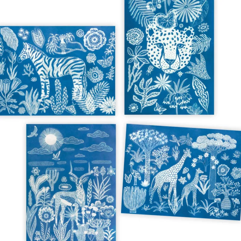 Djeco Coffret cyanotype "Savane nocturne" 9343<Enfant Bricolage Enfant | Dessin, Peinture, Coloriage