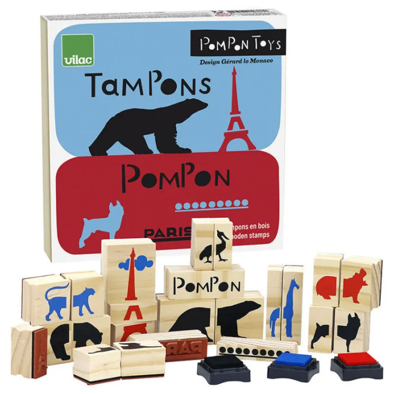 VILAC Coffret de tampons de l'artiste sculpteur Pompon 9105< Tampons