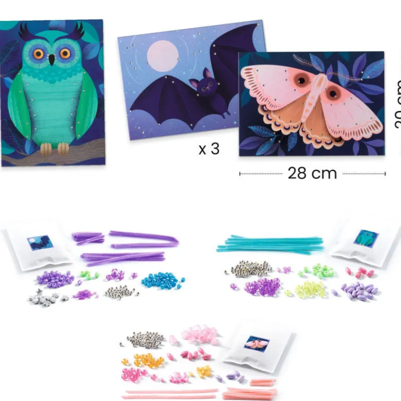 Djeco Coffret enfilage perles et fils chenilles "Illuminer la nuit" 9900<Enfant Perles Et Bijoux | Bricolage Enfant