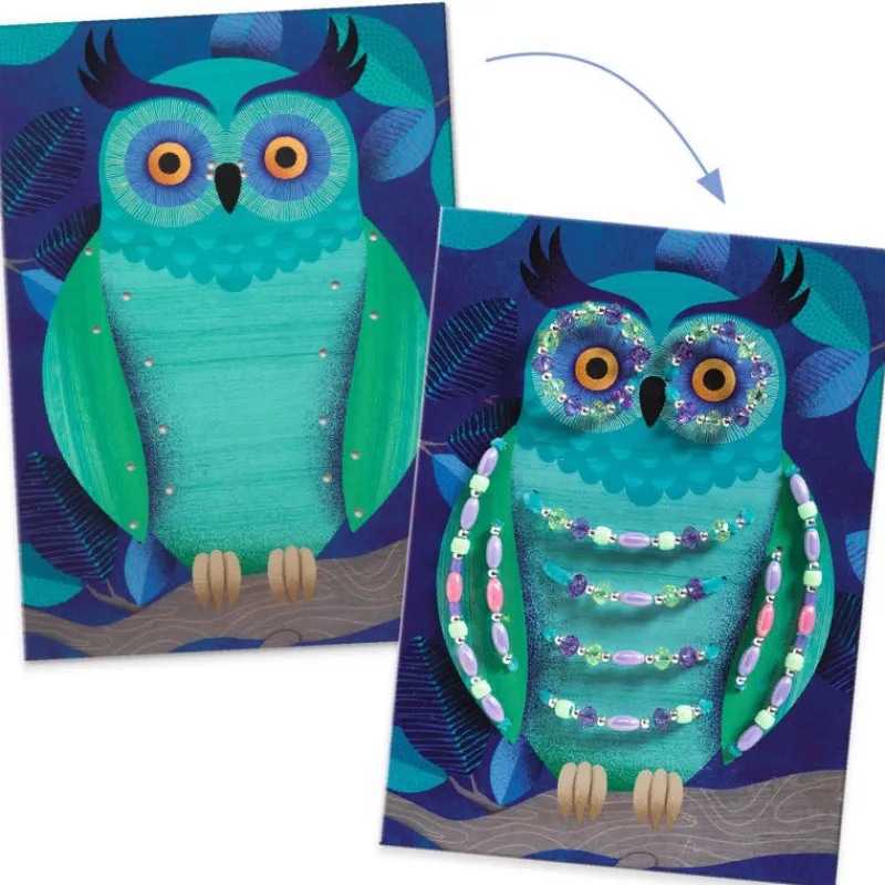 Djeco Coffret enfilage perles et fils chenilles "Illuminer la nuit" 9900<Enfant Perles Et Bijoux | Bricolage Enfant