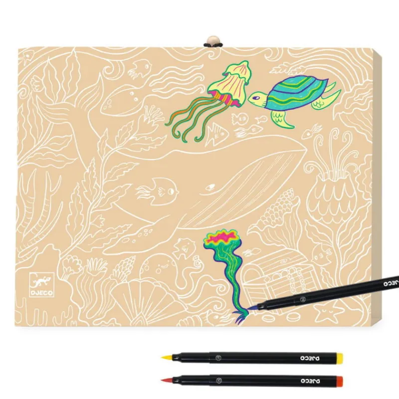 Djeco Coffret Mes premiers feutres pinceaux 8795< Feutres, Gouaches Et Pinceaux