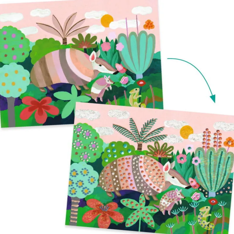 Djeco Coffret peinture 3D "Forêt tropicale" 8968< Dessin, Peinture, Coloriage